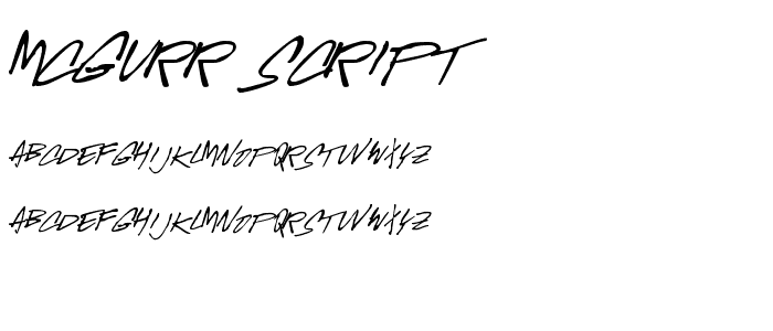 McGurr Script font